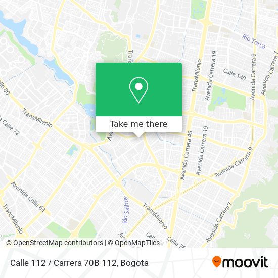 Calle 112 / Carrera 70B 112 map