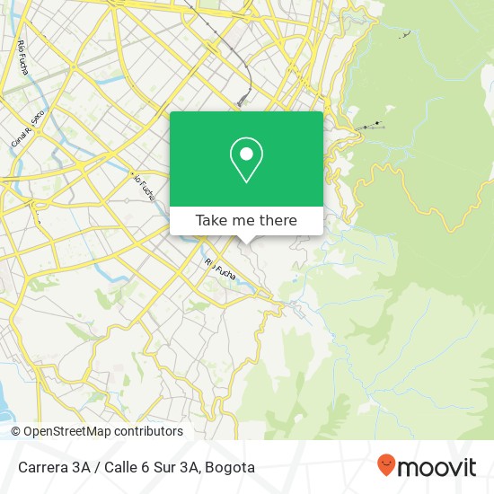 Mapa de Carrera 3A / Calle 6 Sur 3A