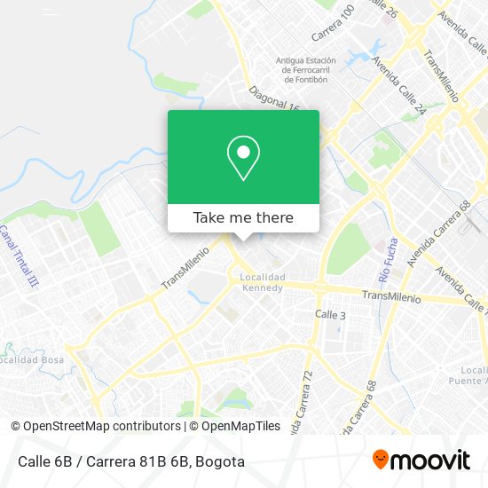 Mapa de Calle 6B / Carrera 81B 6B