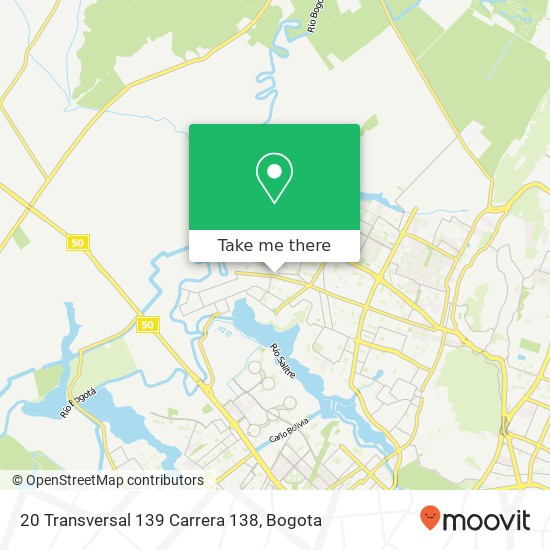 Mapa de 20 Transversal 139 Carrera 138