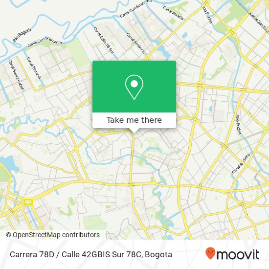 Mapa de Carrera 78D / Calle 42GBIS Sur 78C