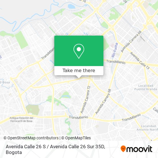 Mapa de Avenida Calle 26 S / Avenida Calle 26 Sur 35D