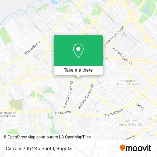 Mapa de Carrera 70b 24b Sur40