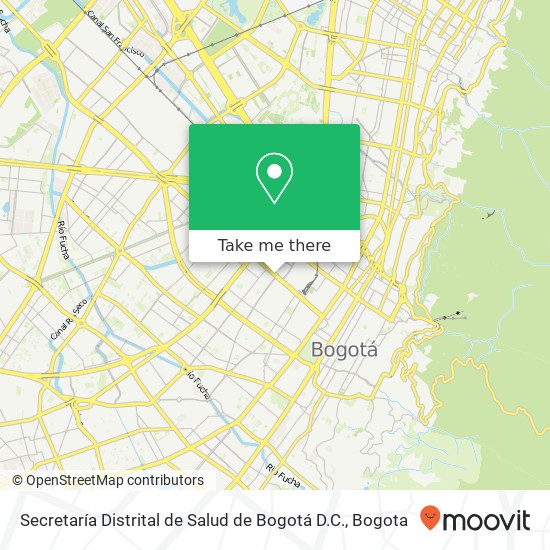 Mapa de Secretaría Distrital de Salud de Bogotá D.C.