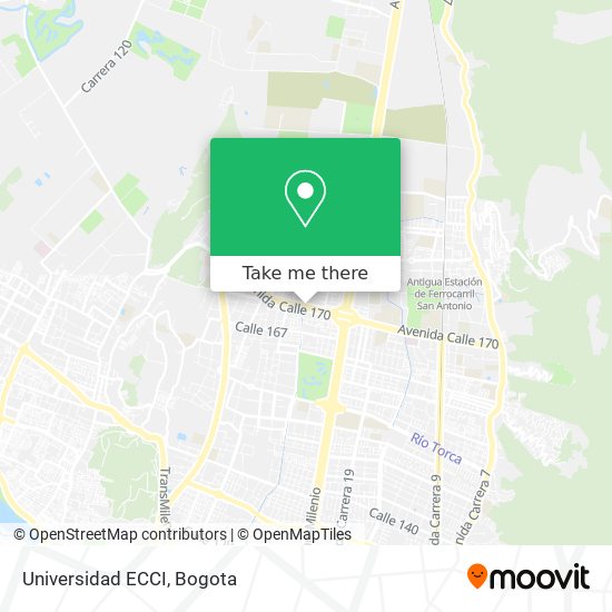 Universidad ECCI map