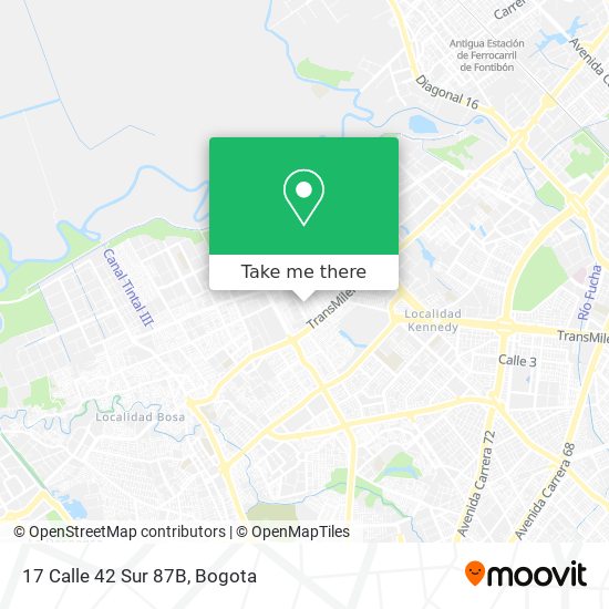 Mapa de 17 Calle 42 Sur 87B