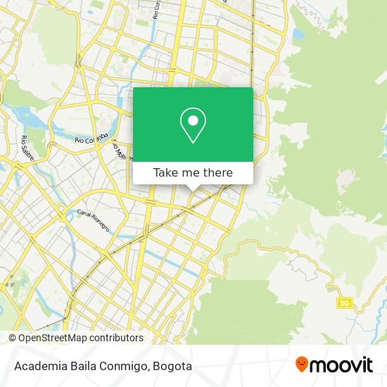 Academia Baila Conmigo map