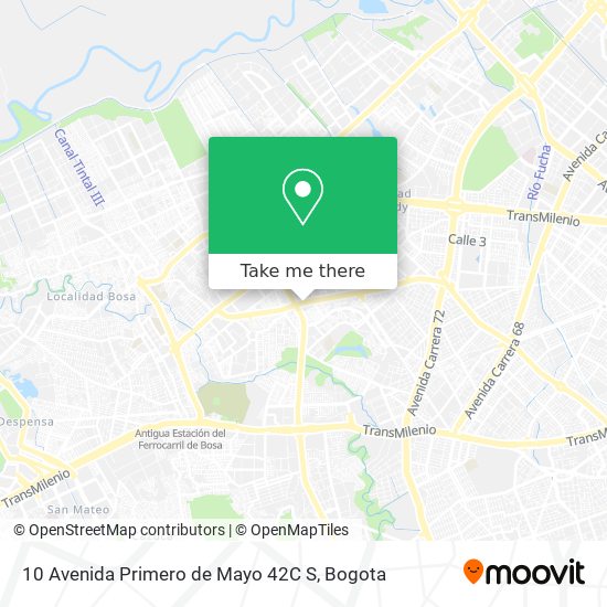 Mapa de 10 Avenida Primero de Mayo 42C S