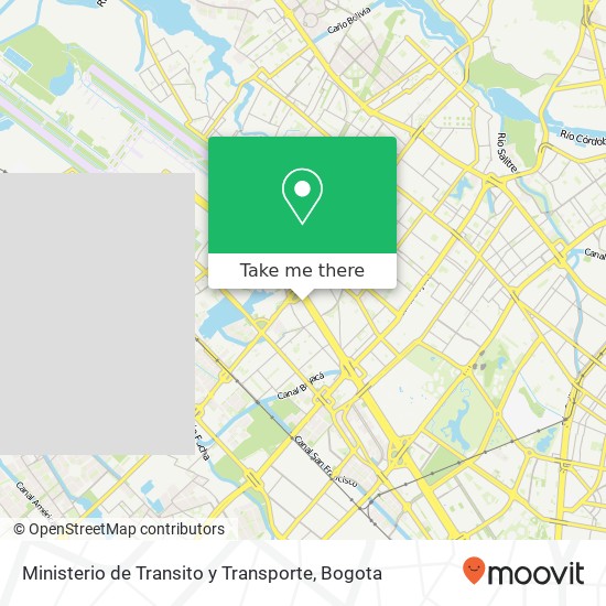 Mapa de Ministerio de Transito y Transporte