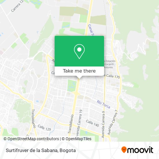 Surtifruver de la Sabana map