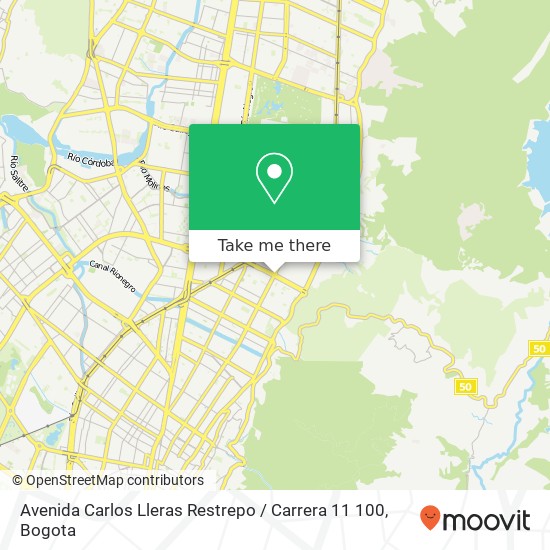 Avenida Carlos Lleras Restrepo / Carrera 11 100 map