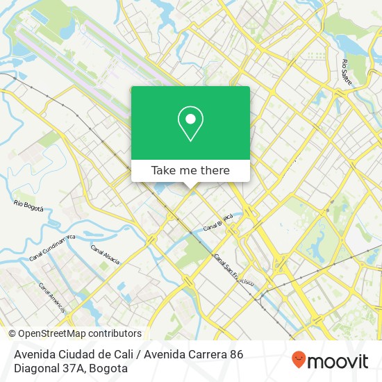 Avenida Ciudad de Cali / Avenida Carrera 86 Diagonal 37A map