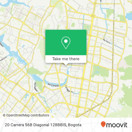 Mapa de 20 Carrera 56B Diagonal 128BBIS