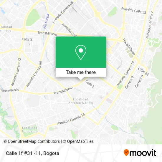 Mapa de Calle 1f #31 -11