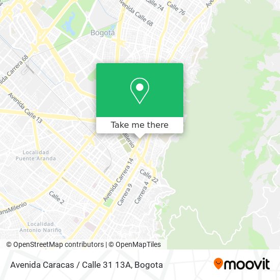 Avenida Caracas / Calle 31 13A map