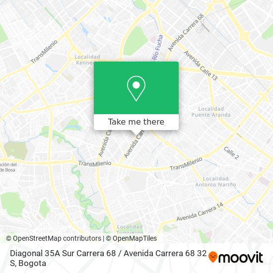 Diagonal 35A Sur Carrera 68 / Avenida Carrera 68 32 S map