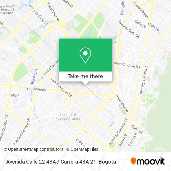 Mapa de Avenida Calle 22 43A / Carrera 43A 21