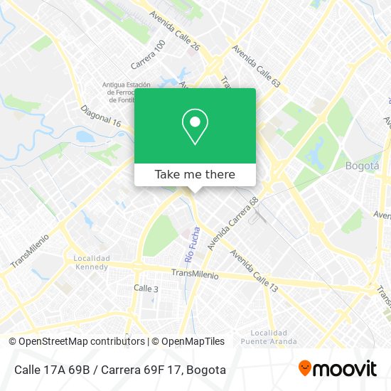 Calle 17A 69B / Carrera 69F 17 map