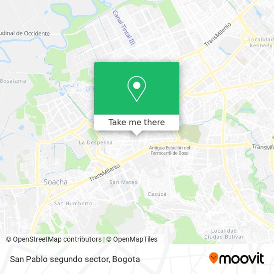 San Pablo segundo sector map