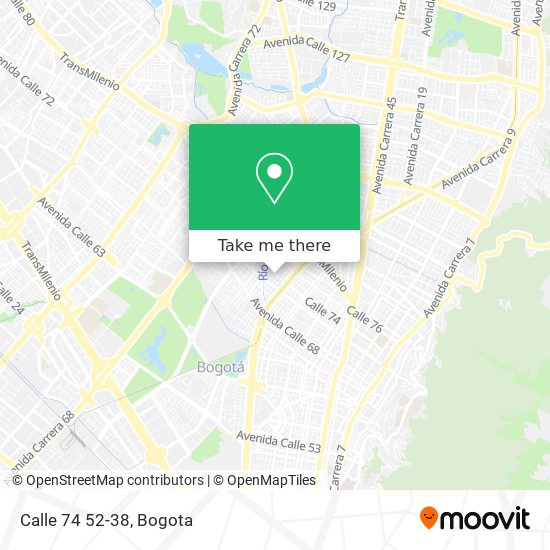 Calle 74 52-38 map