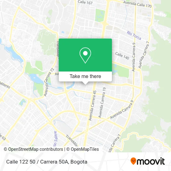 Calle 122 50 / Carrera 50A map