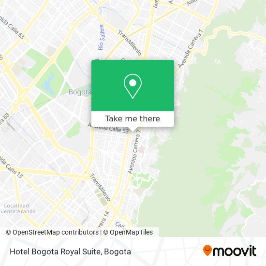 Hotel Bogota Royal Suite map