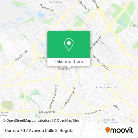 Carrera 70 / Avenida Calle 3 map