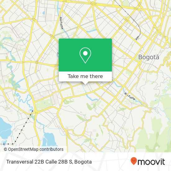 Mapa de Transversal 22B Calle 28B S