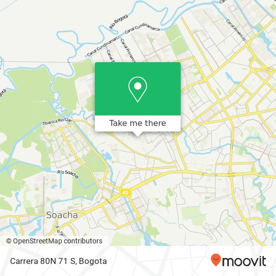 Mapa de Carrera 80N 71 S