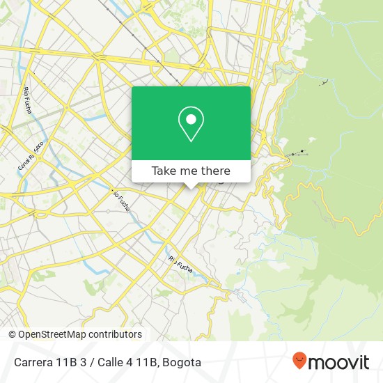 Mapa de Carrera 11B 3 / Calle 4 11B