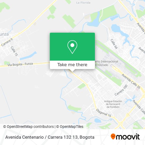 Mapa de Avenida Centenario / Carrera 132 13