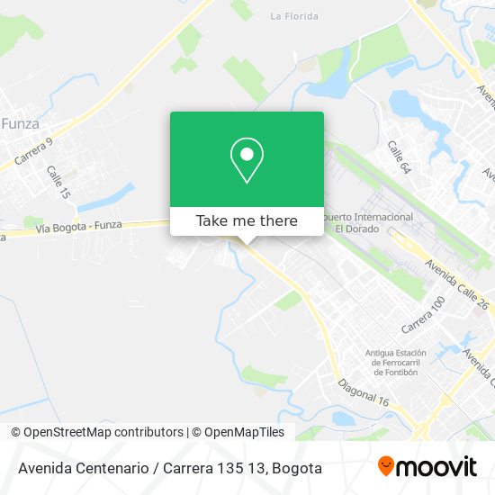 Mapa de Avenida Centenario / Carrera 135 13