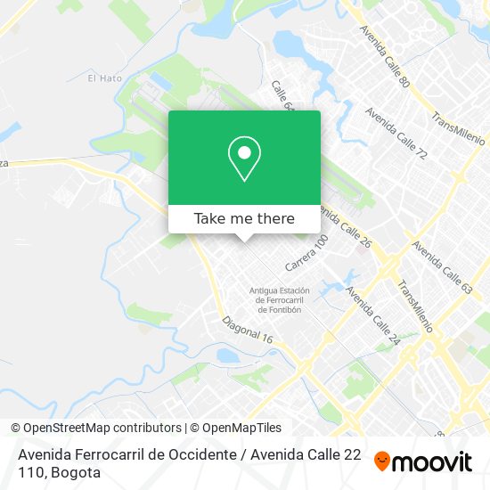 Mapa de Avenida Ferrocarril de Occidente / Avenida Calle 22 110