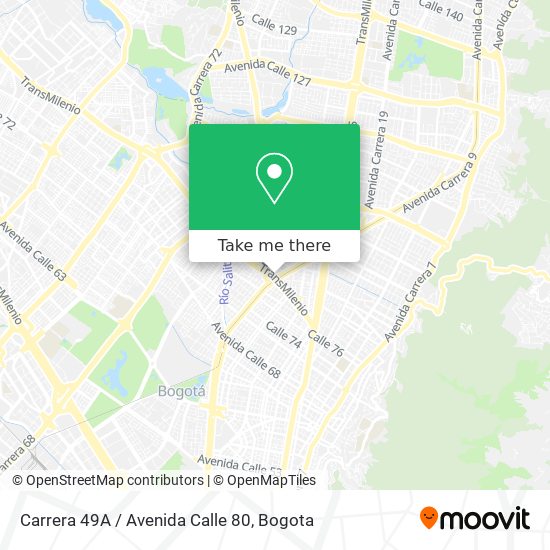 Mapa de Carrera 49A / Avenida Calle 80