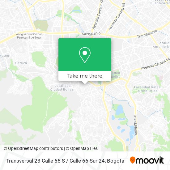 Mapa de Transversal 23 Calle 66 S / Calle 66 Sur 24