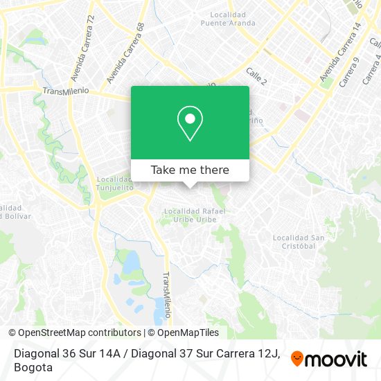 Diagonal 36 Sur 14A / Diagonal 37 Sur Carrera 12J map
