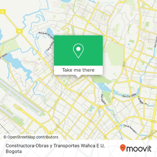 Mapa de Constructora-Obras y Transportes Wahca E U