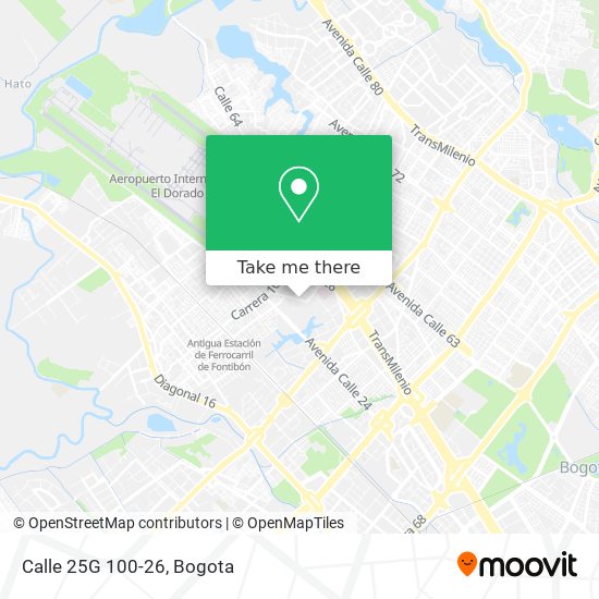 Mapa de Calle 25G 100-26