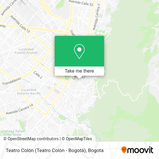 Mapa de Teatro Colón (Teatro Colón - Bogotá)