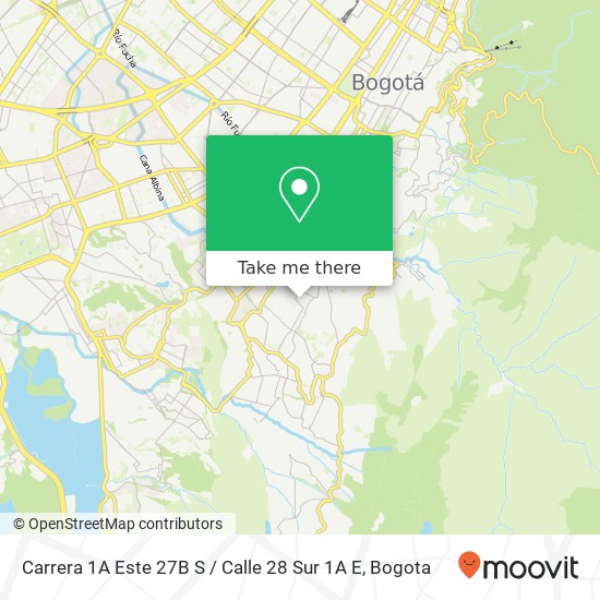 Mapa de Carrera 1A Este 27B S / Calle 28 Sur 1A E