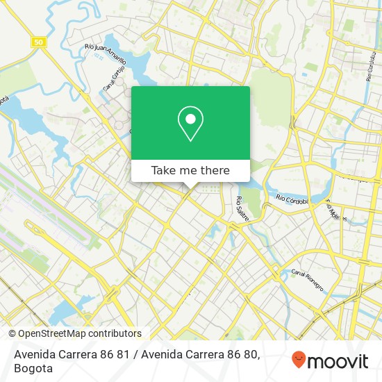 Mapa de Avenida Carrera 86 81 / Avenida Carrera 86 80