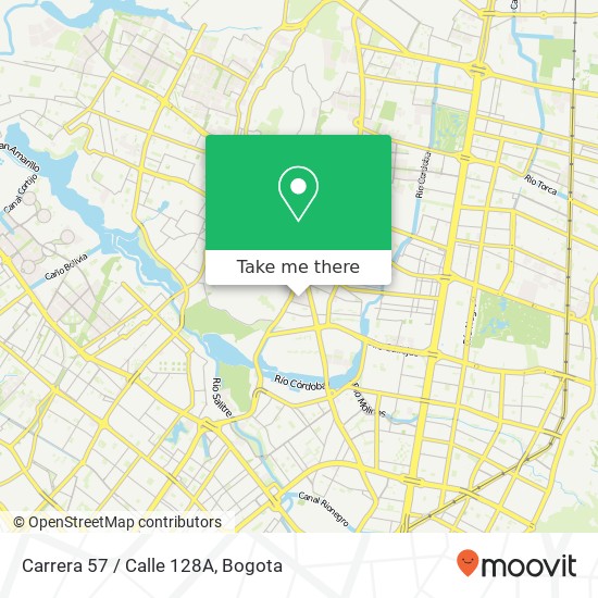 Mapa de Carrera 57 / Calle 128A