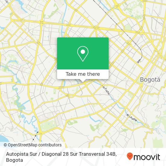 Autopista Sur / Diagonal 28 Sur Transversal 34B map