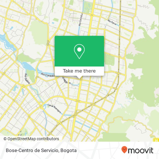 Bose-Centro de Servicio map