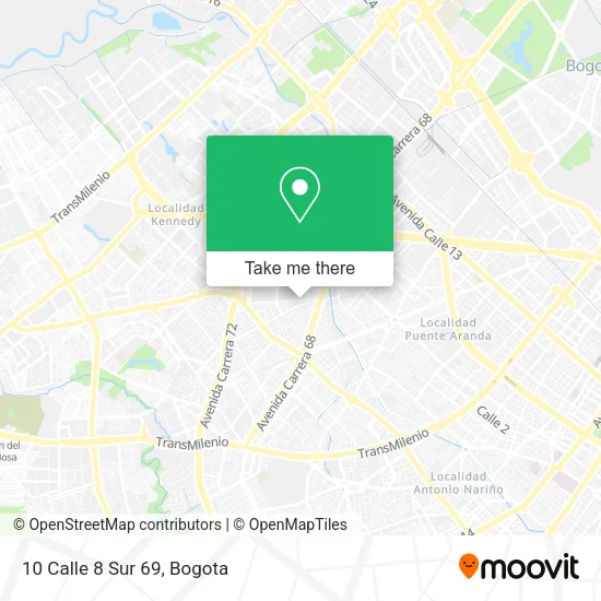 Mapa de 10 Calle 8 Sur 69