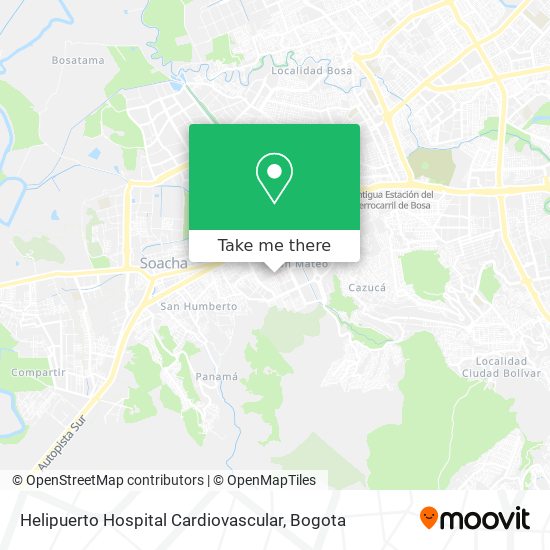 Helipuerto Hospital Cardiovascular map