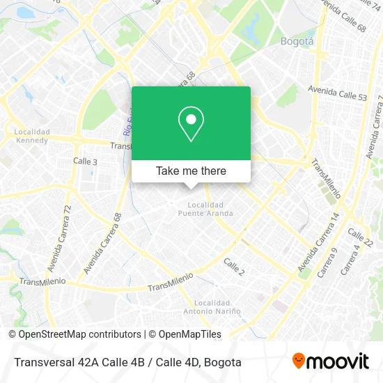 Mapa de Transversal 42A Calle 4B / Calle 4D