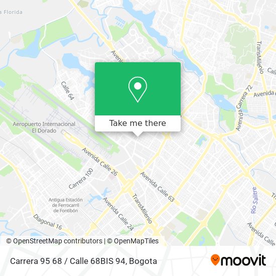 Mapa de Carrera 95 68 / Calle 68BIS 94