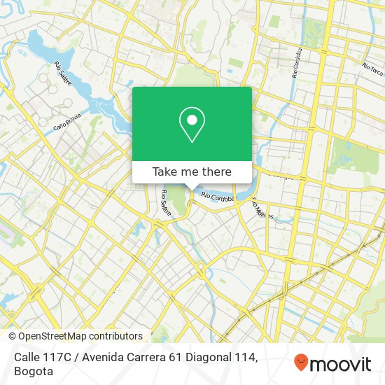 Calle 117C / Avenida Carrera 61 Diagonal 114 map