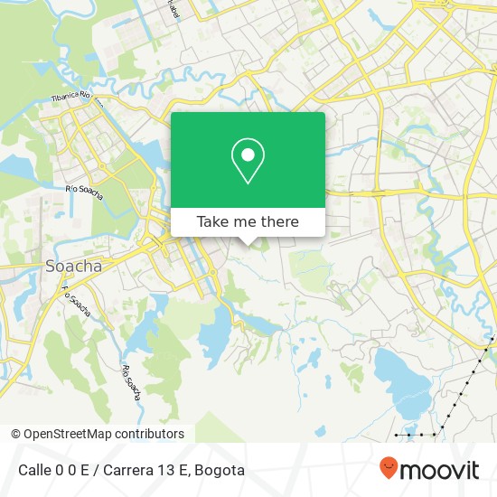 Calle 0 0 E / Carrera 13 E map